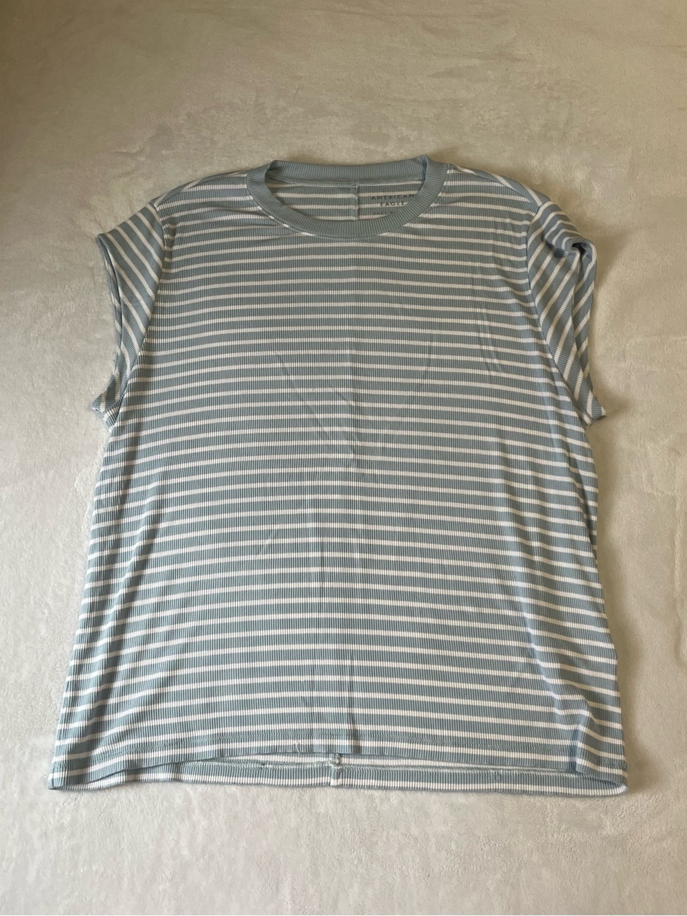 American Eagle Striped Ribbed Sleeveless Top